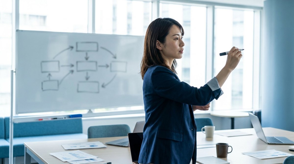 AIと人の分担を設計するイメージ